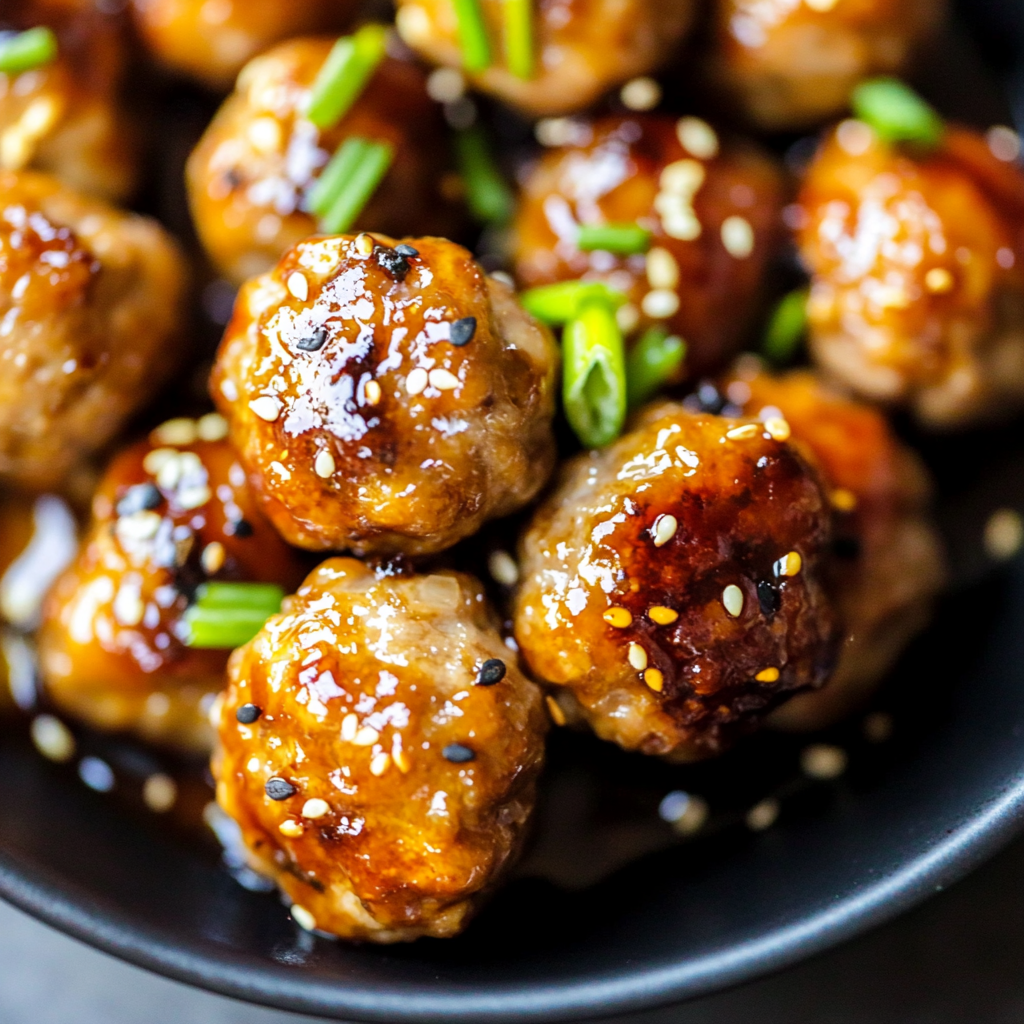 Recipe preparation for Teriyaki Pork and Shrimp Meatballs