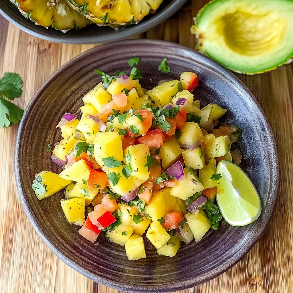 Recipe preparation for Pineapple Pico de Gallo