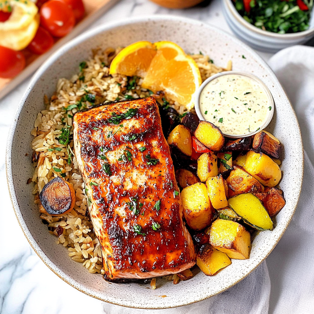 Recipe preparation for Air Fried Salmon