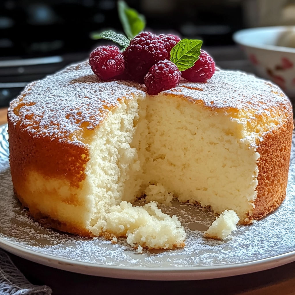 Recipe preparation for Light & Fluffy Yogurt Cake