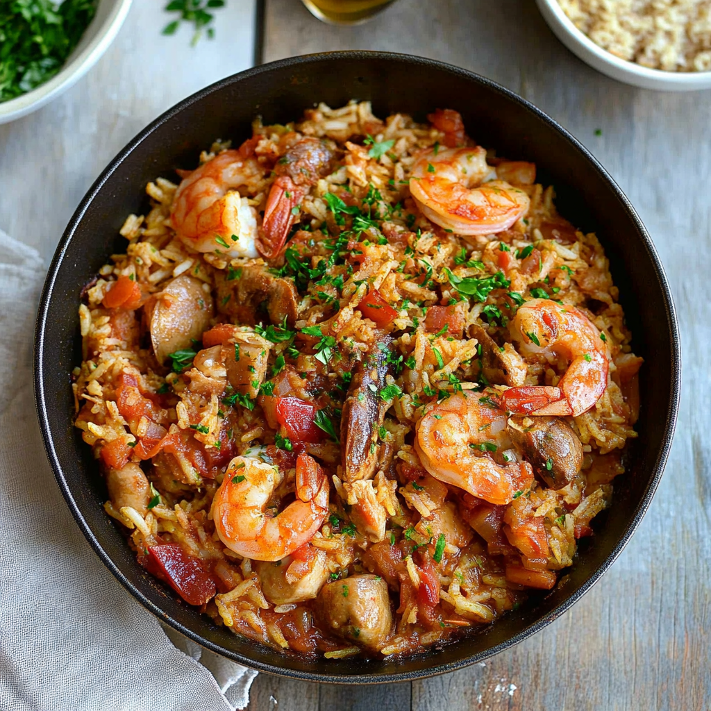 Recipe preparation for One Pot Jambalaya