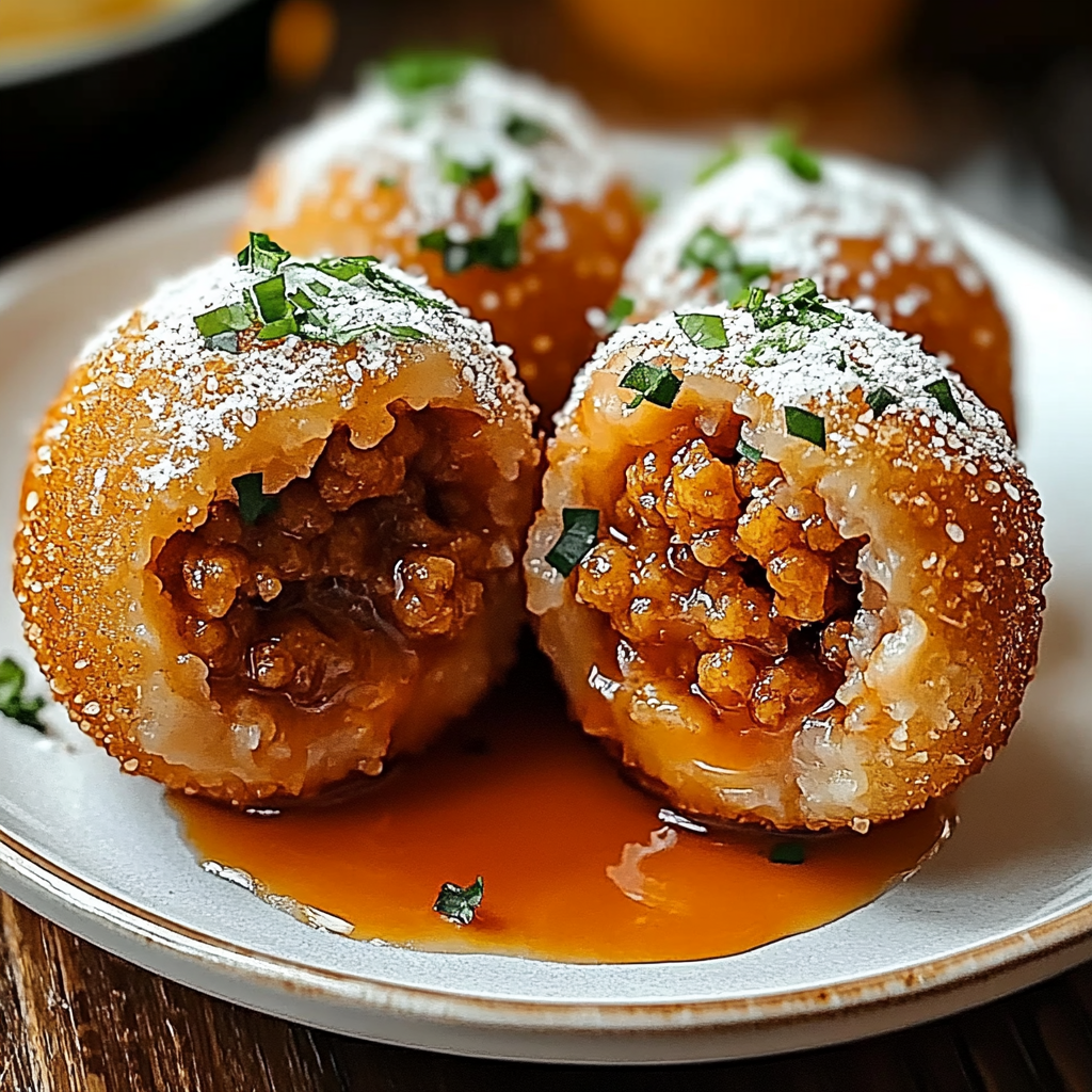 Recipe preparation for Bulgogi Stuffed Arancini