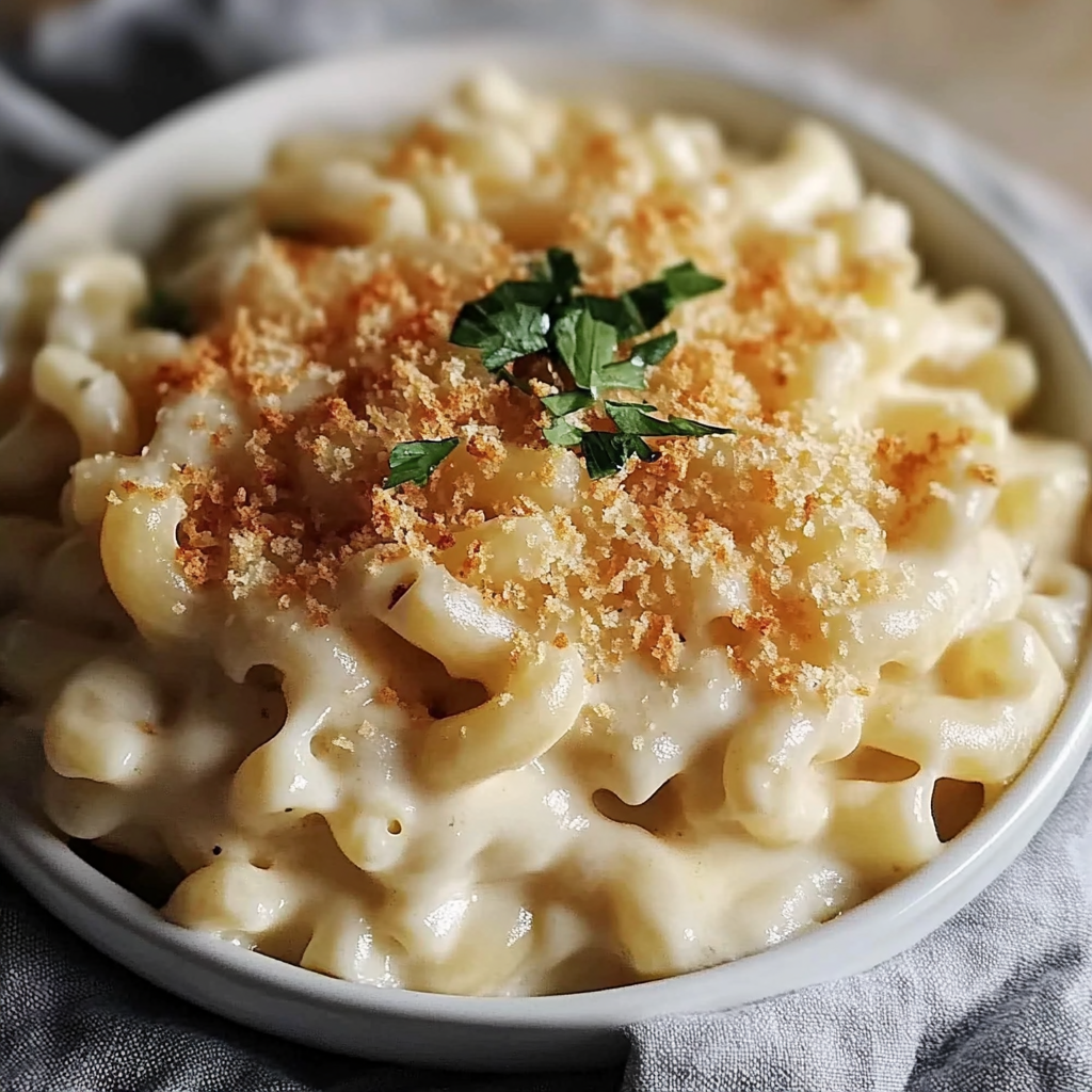 Recipe preparation for White Cheddar Mac and Cheese