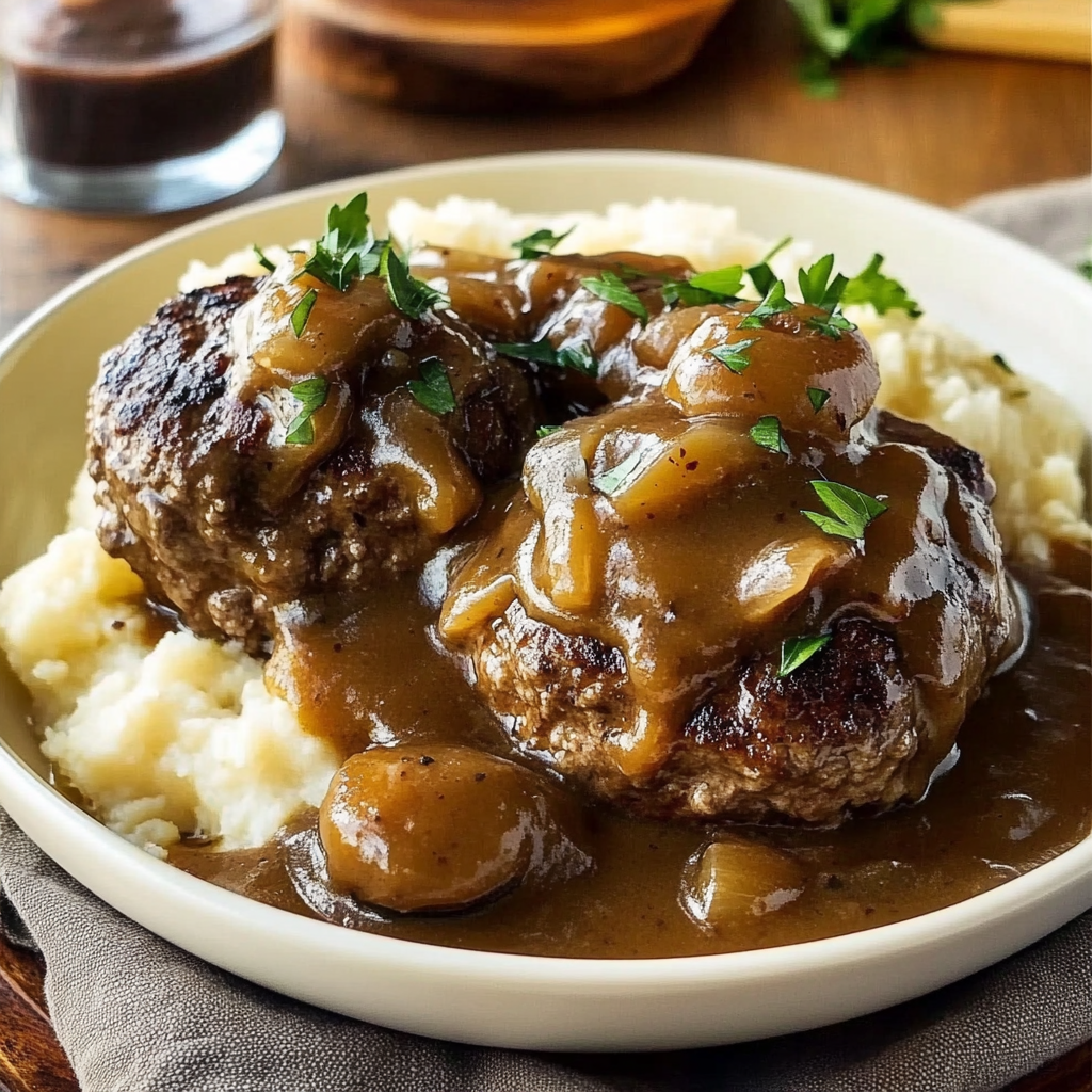 Recipe preparation for Slow Cooker Salisbury Steak