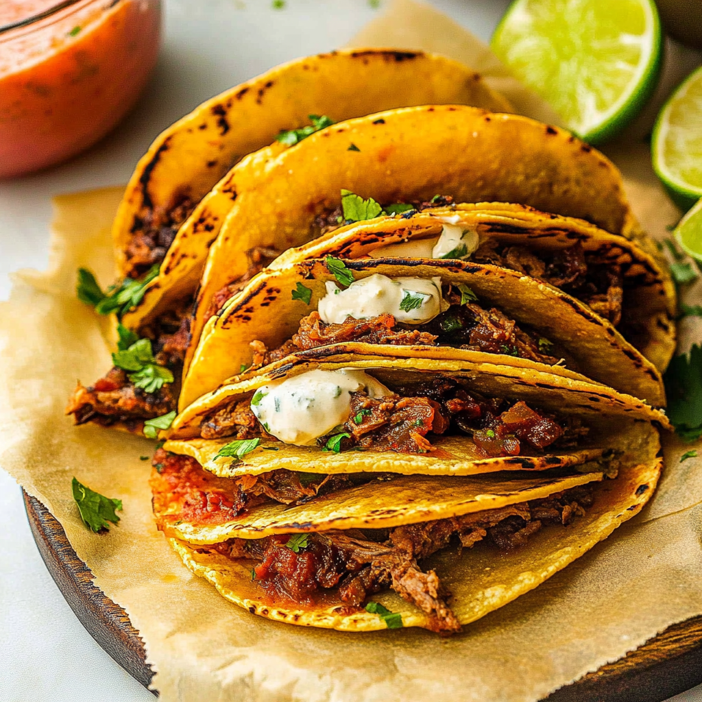 Recipe preparation for Quesabirria Tacos
