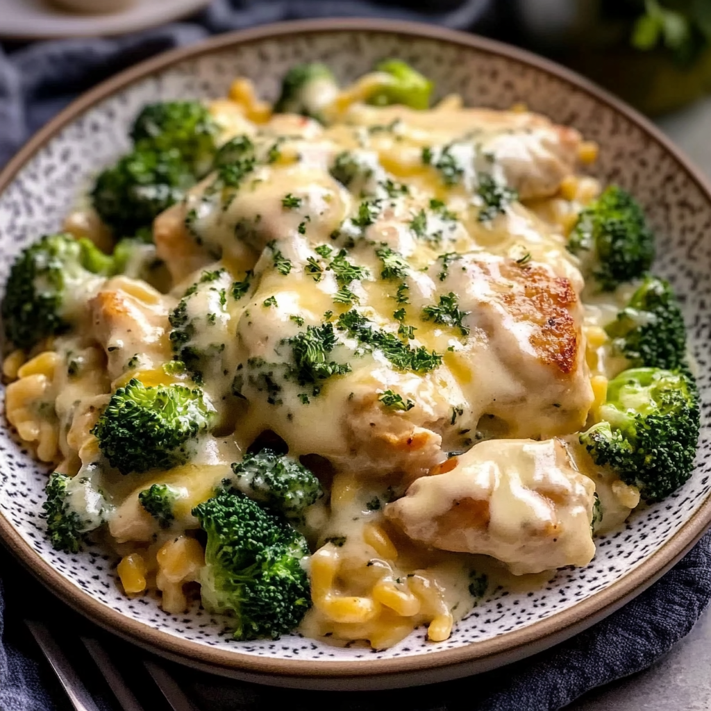 Recipe preparation for Crockpot Creamy Broccoli Cheddar Chicken