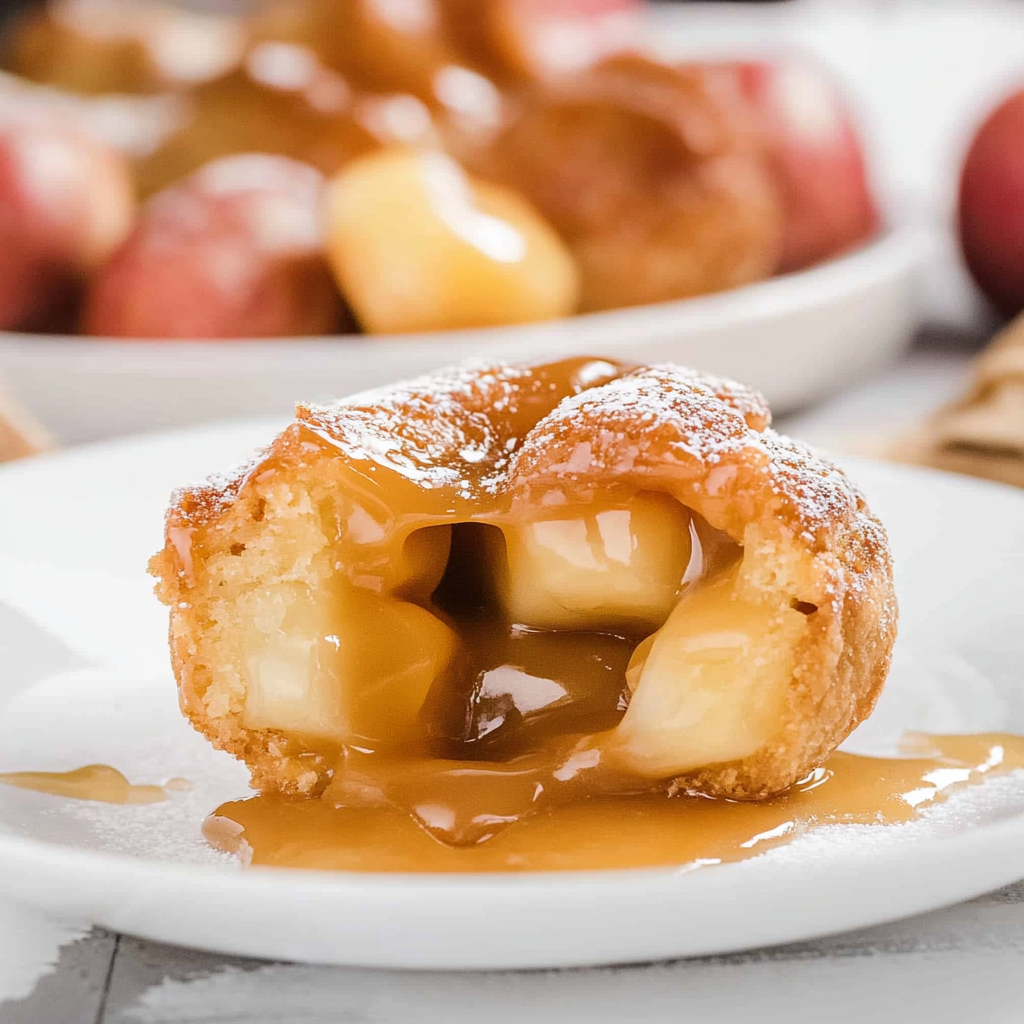 Recipe preparation for Caramel Apple Pie Bombs