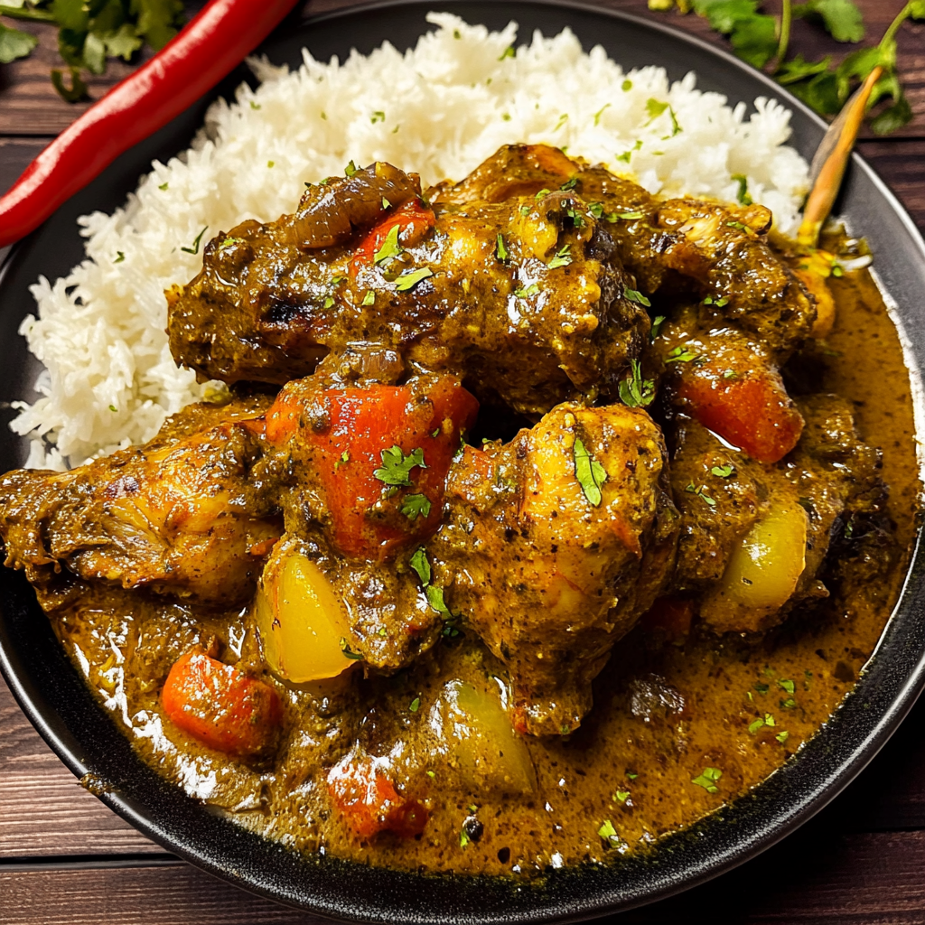 Recipe preparation for Authentic Jamaican Curry Chicken