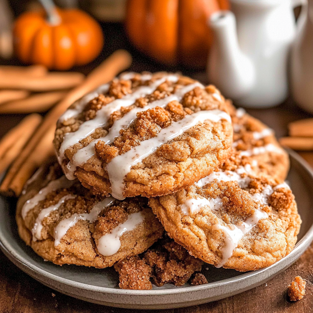Recipe preparation for Pumpkin Coffee Cake Cookies