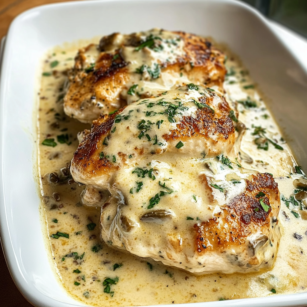 Recipe preparation for Creamy Chicken Gloria Recipe
