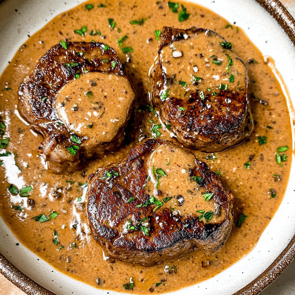 Recipe preparation for Beef Steak Diane Recipe