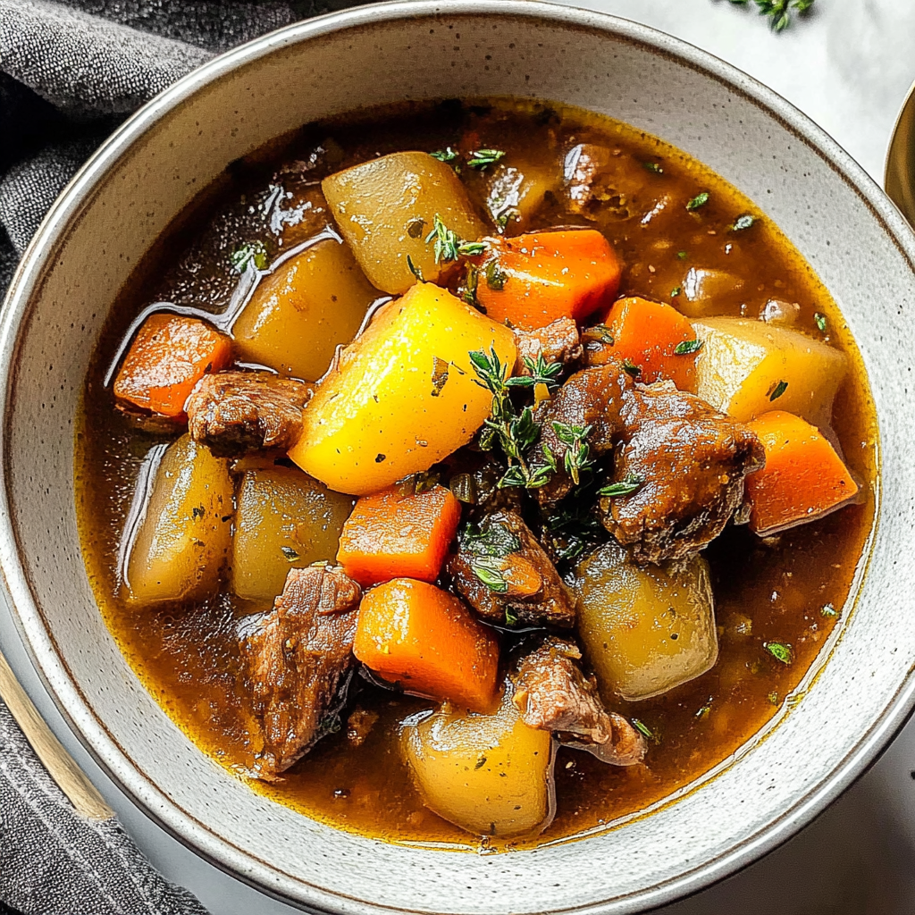 Recipe preparation for Slow Cooker Beef Stew