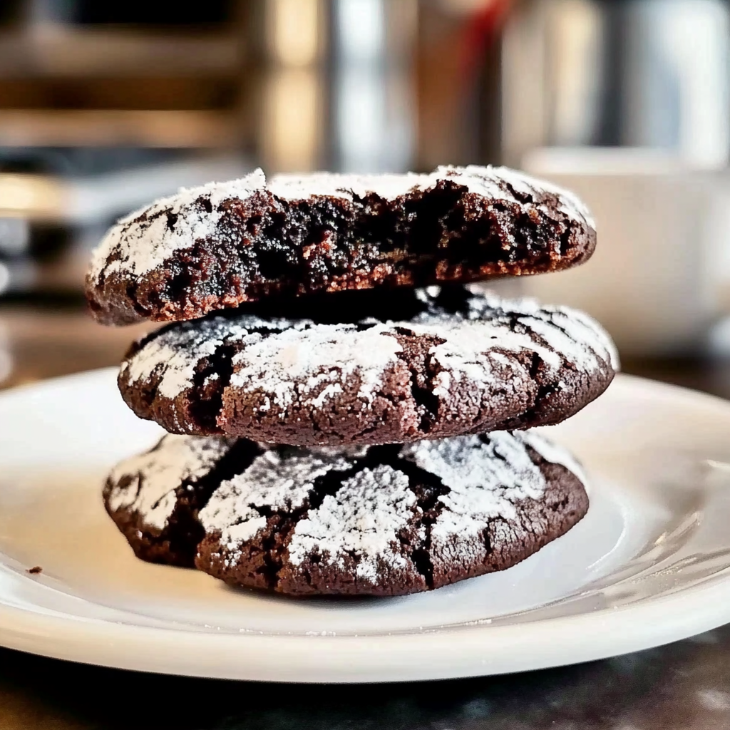 Recipe preparation for Chocolate Crinkle Cookies