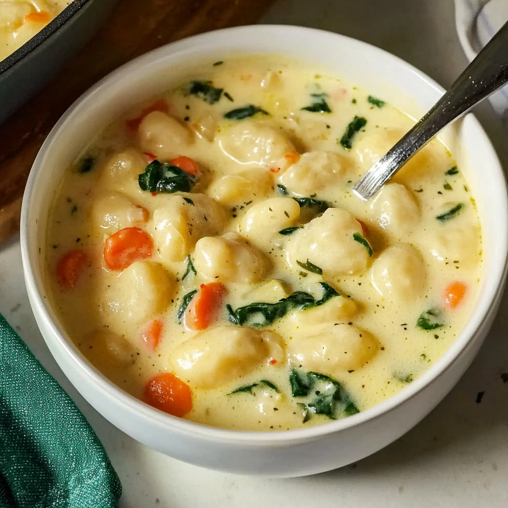 Recipe preparation for Chicken Gnocchi Soup