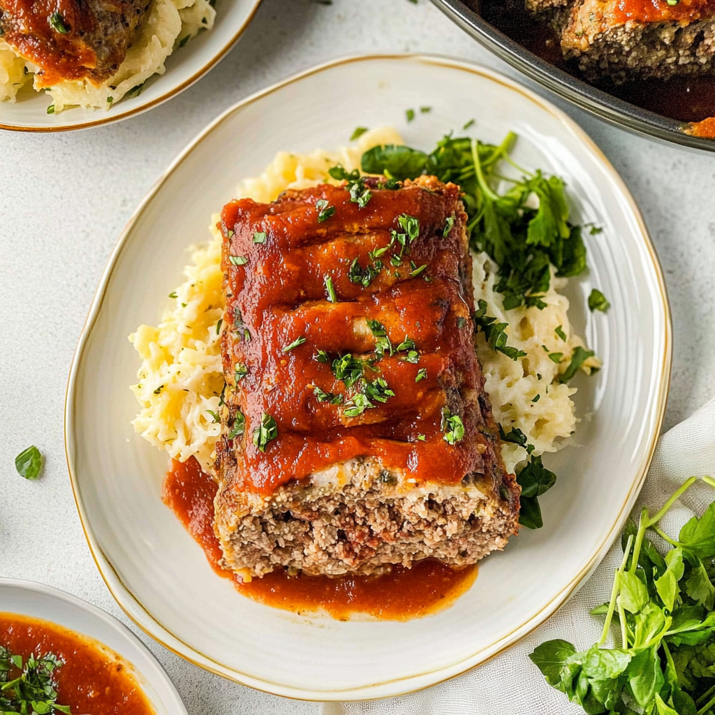 Recipe preparation for Stuffed Italian Meatloaf