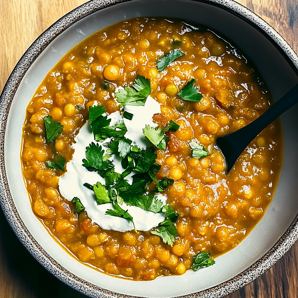 Recipe preparation for Red Lentil Curry