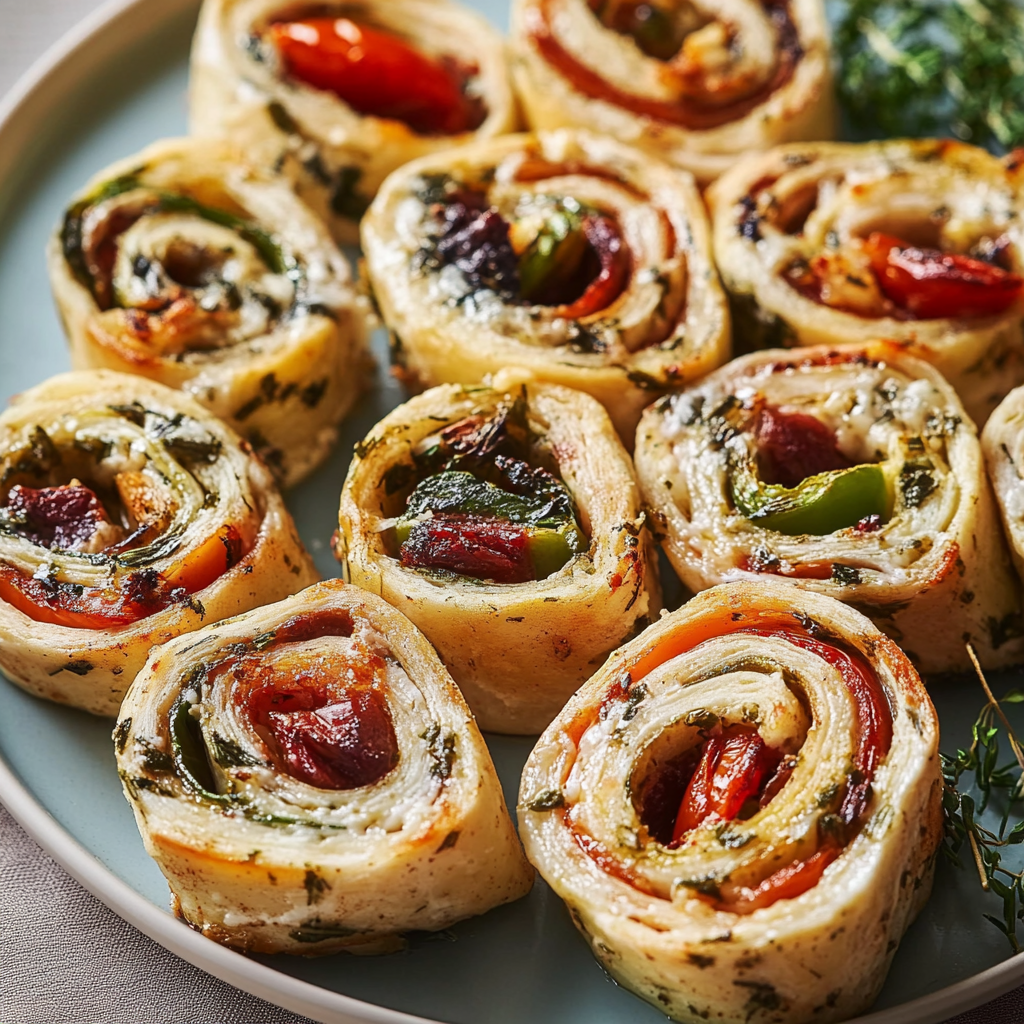 Recipe preparation for Mediterranean Pinwheels