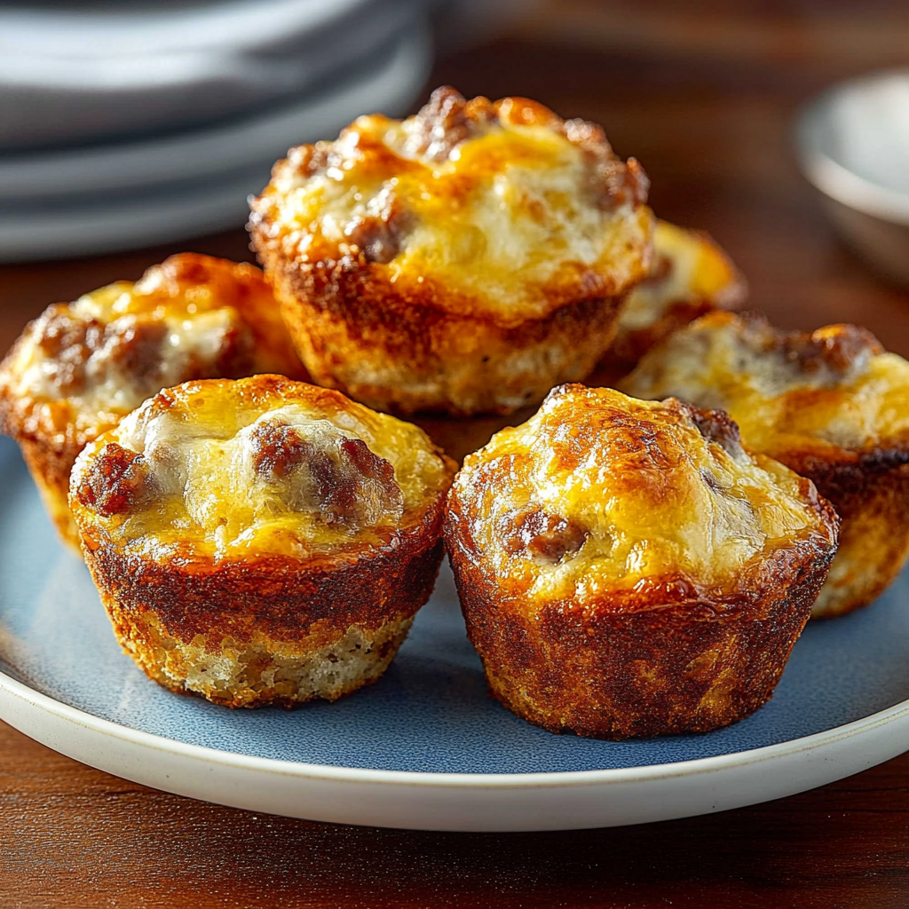 Recipe preparation for Easy Sausage Breakfast Muffins