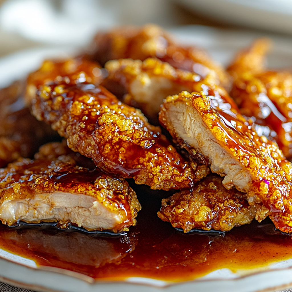 Recipe preparation for Tasty Baked Crunchy Hot Honey Chicken