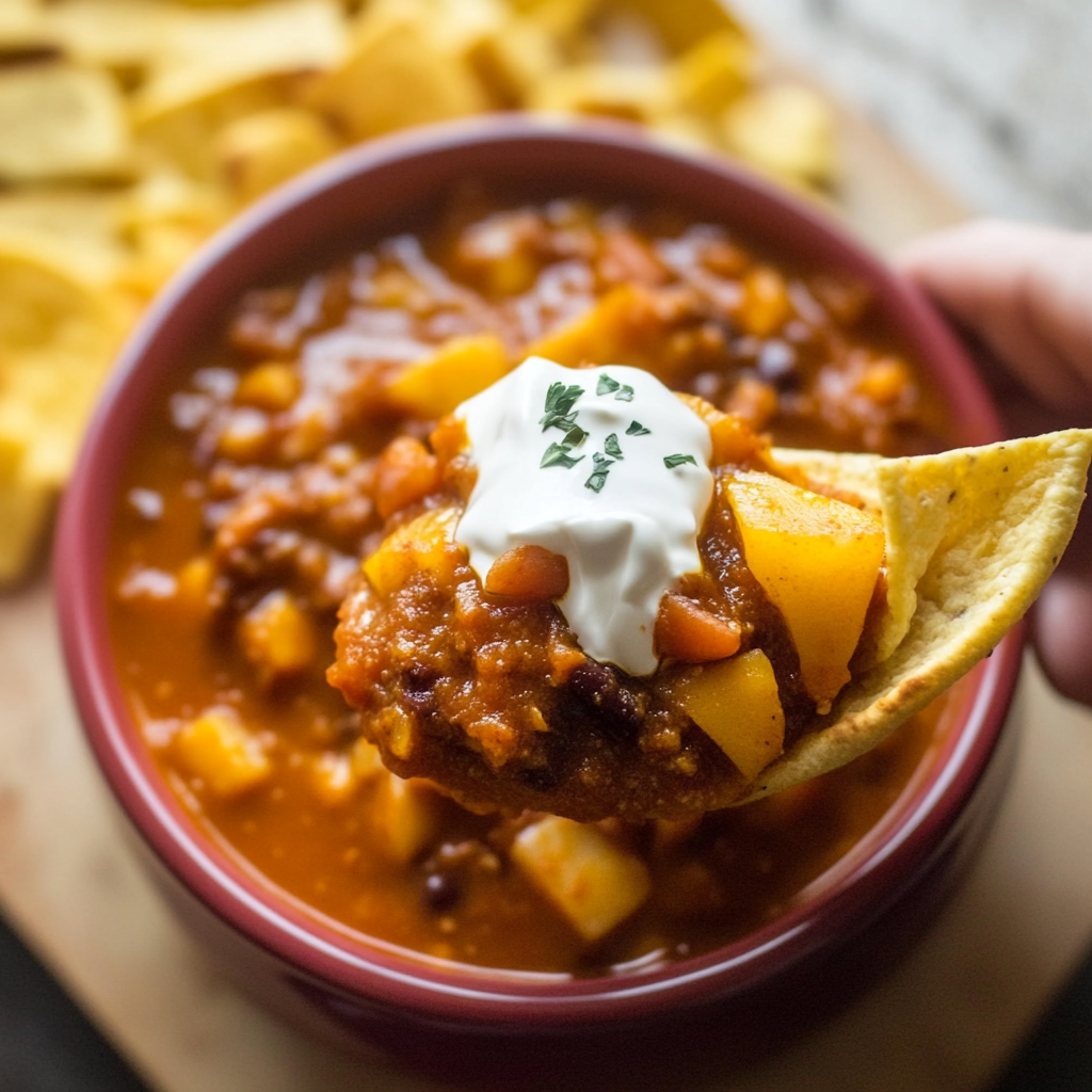 Recipe preparation for Pumpkin Chili