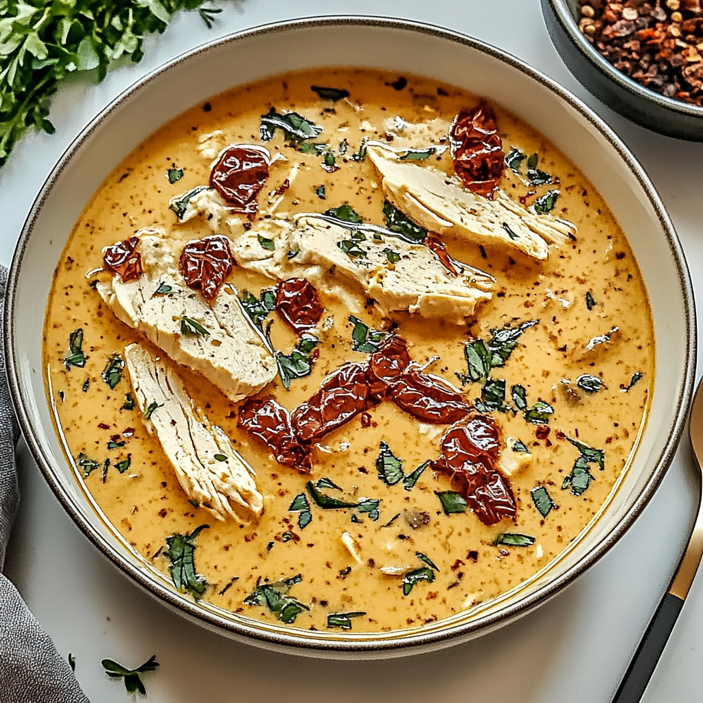 Recipe preparation for Marry Me Chicken Soup