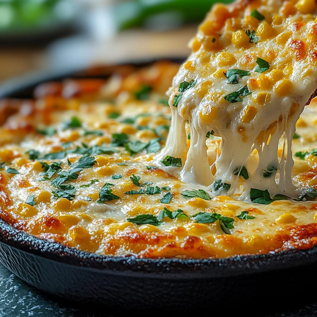 Recipe preparation for Cheesy Jalapeño Corn Dip