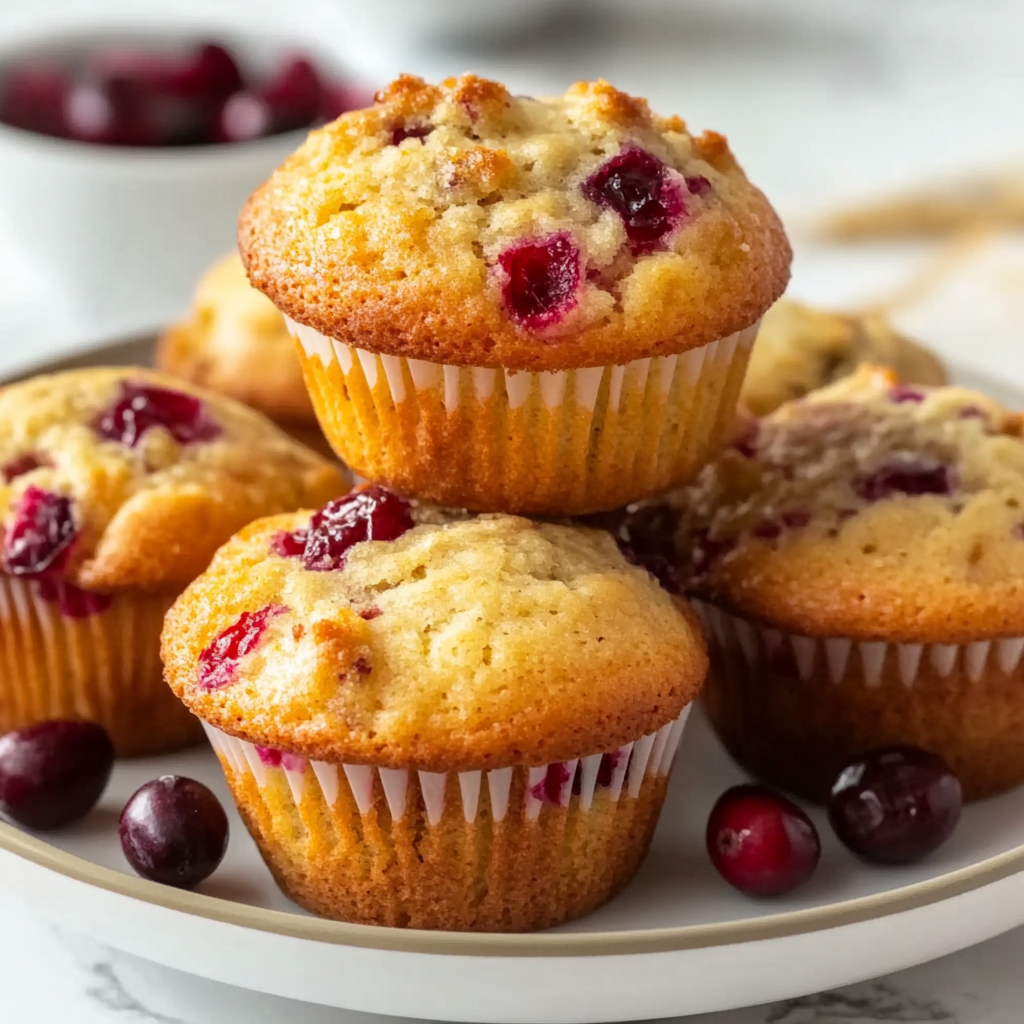 Recipe preparation for cranberry orange muffins