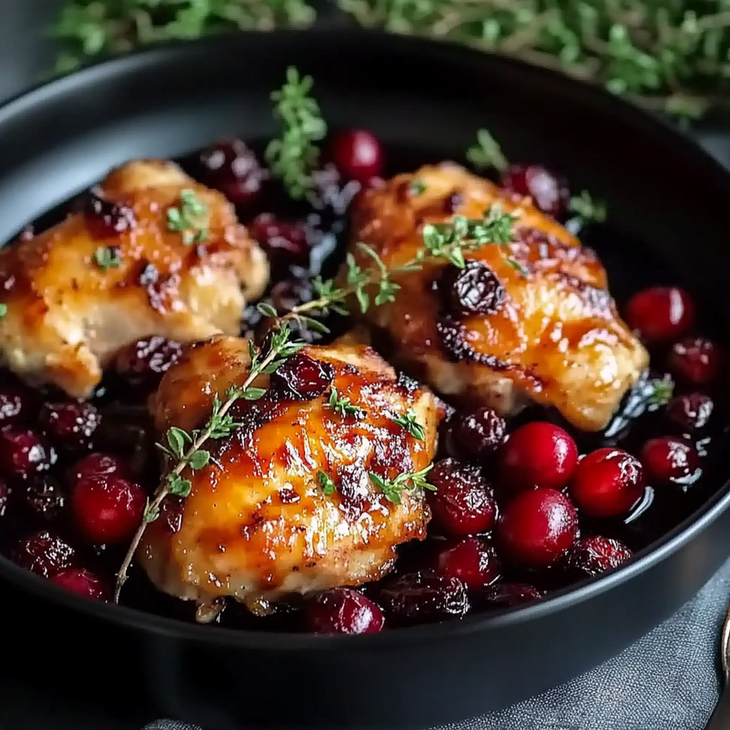 Recipe preparation for cranberry chicken