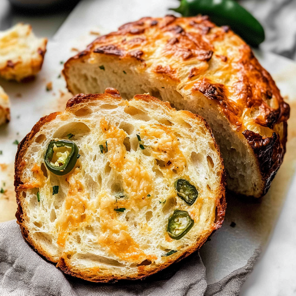 Recipe preparation for jalapeno cheddar bread