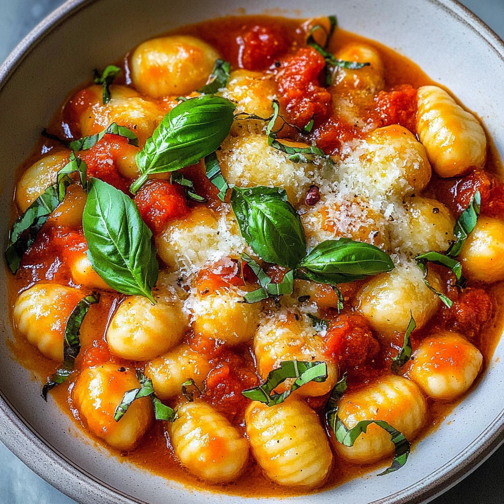 Recipe preparation for Tomato Gnocchi