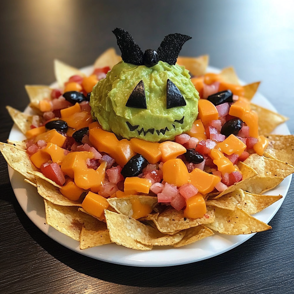Recipe preparation for Halloween Nachos