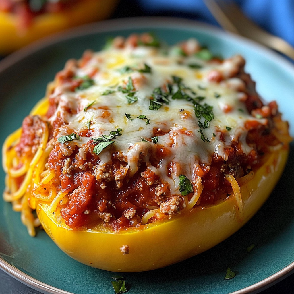 Recipe preparation for Turkey Marinara Spaghetti Squash