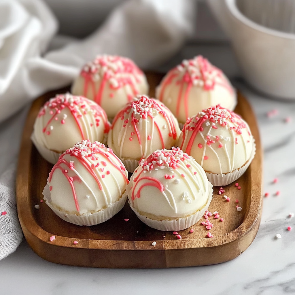 Recipe preparation for Strawberry Cheesecake Truffle Bombs