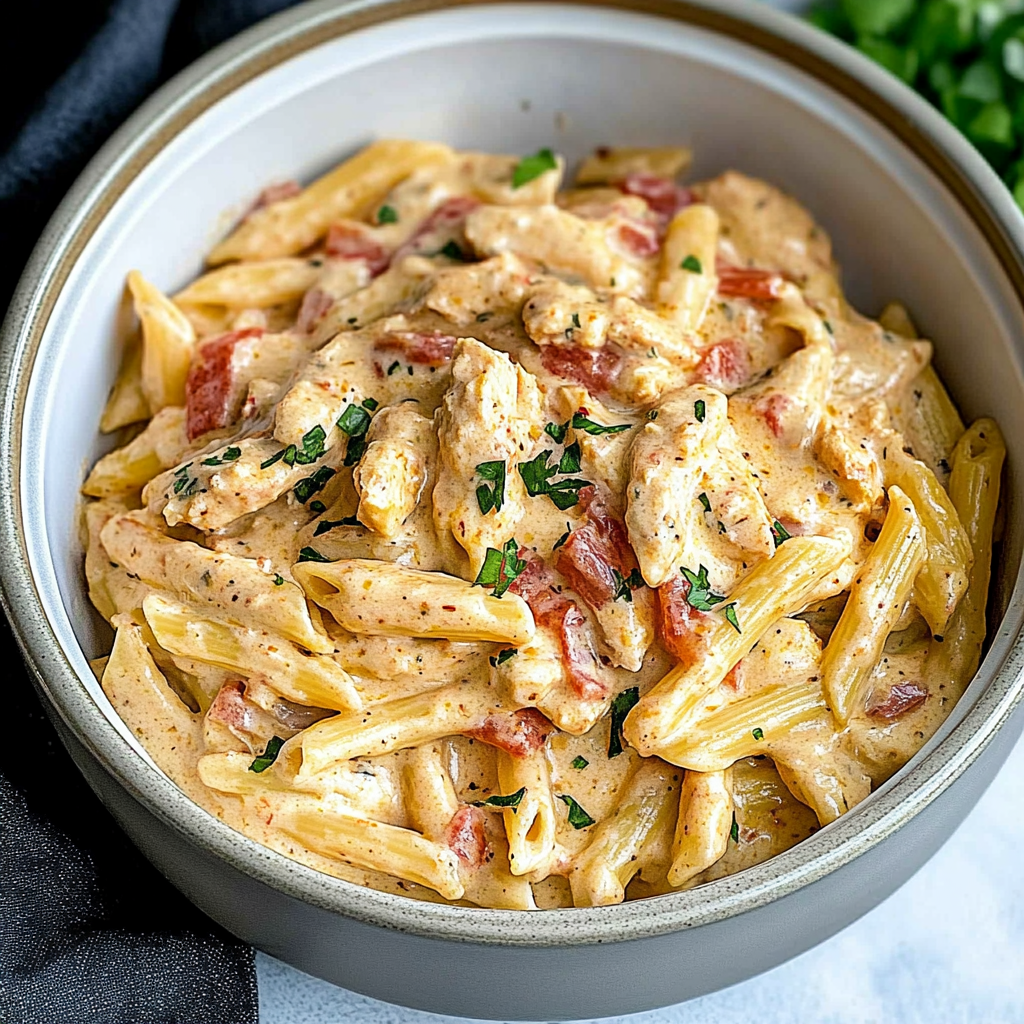 Recipe preparation for Crock Pot Creamy Cajun Chicken Pasta