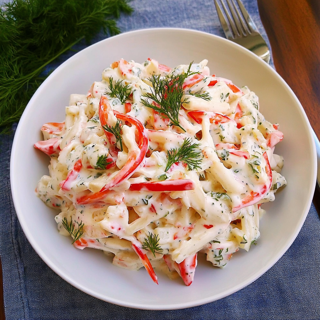 Recipe preparation for Crab Salad