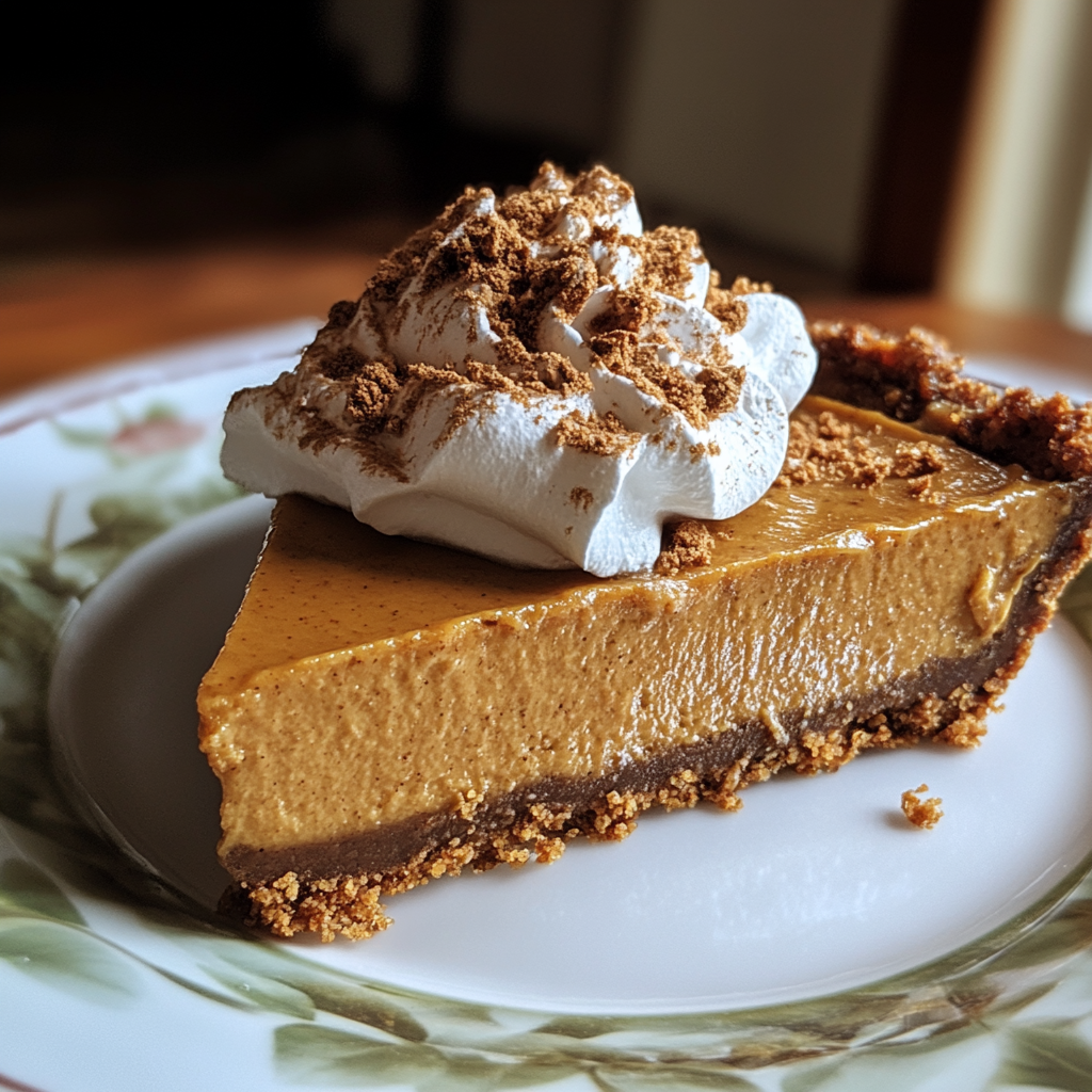 Recipe preparation for No-Bake Pumpkin Pie