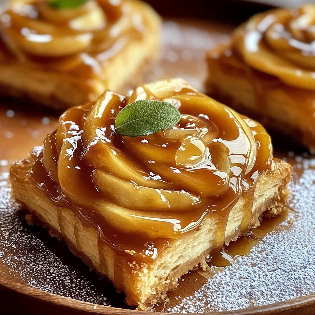 Recipe preparation for Caramel Apple Puff Pastry