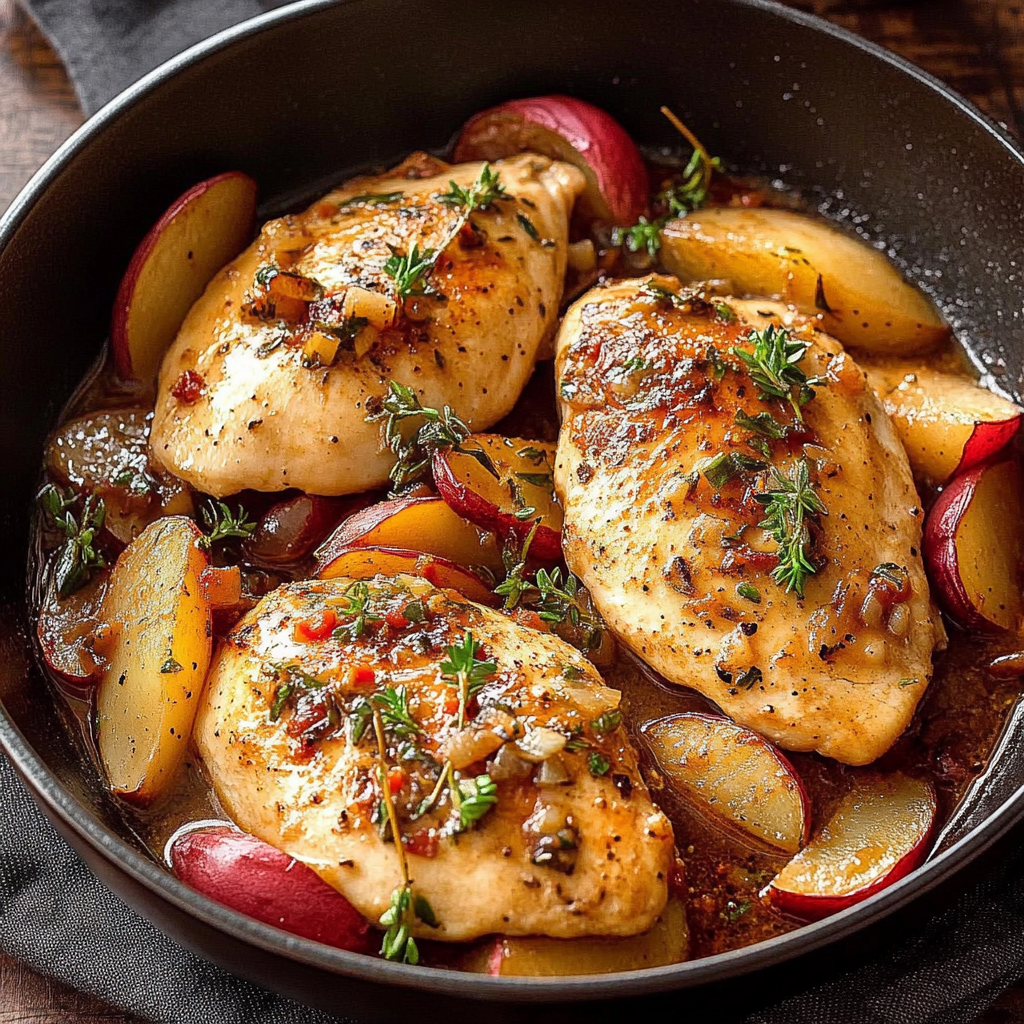 Recipe preparation for Autumn Harvest Chicken Skillet