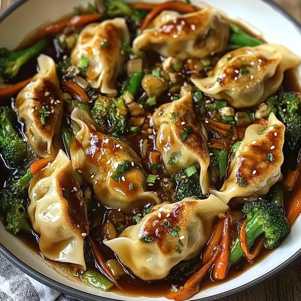 Recipe preparation for Potsticker Stir Fry Recipe
