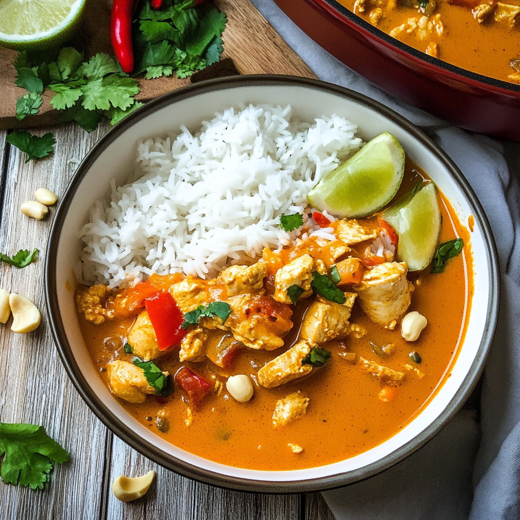 Recipe preparation for Thai Peanut Curry Chicken