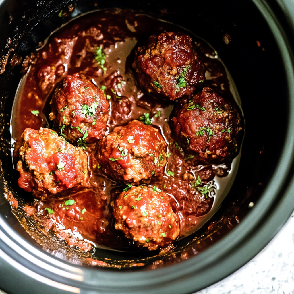 Recipe preparation for meatballs crockpot