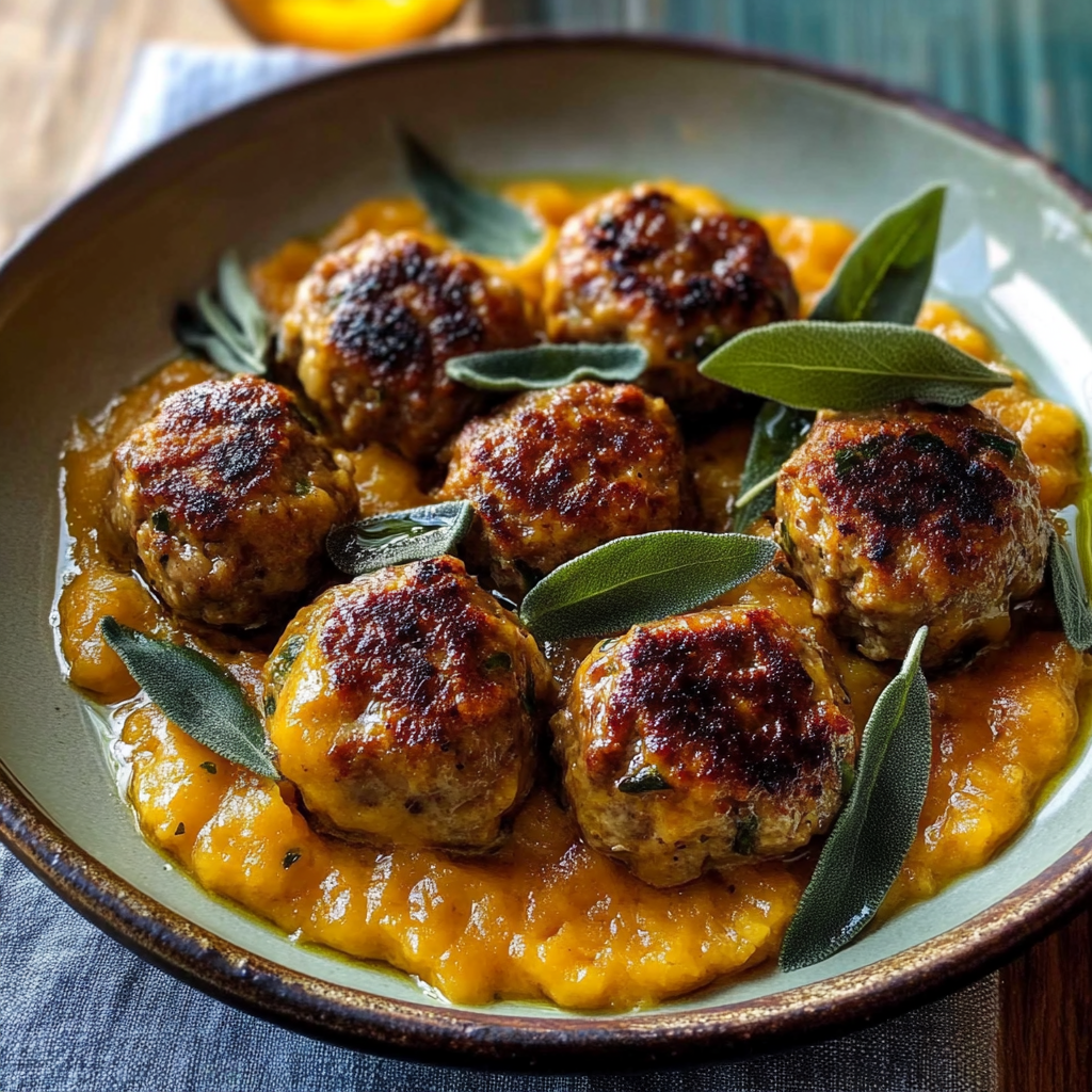 Recipe preparation for Pork, Apple, and Sage Meatballs Recipe