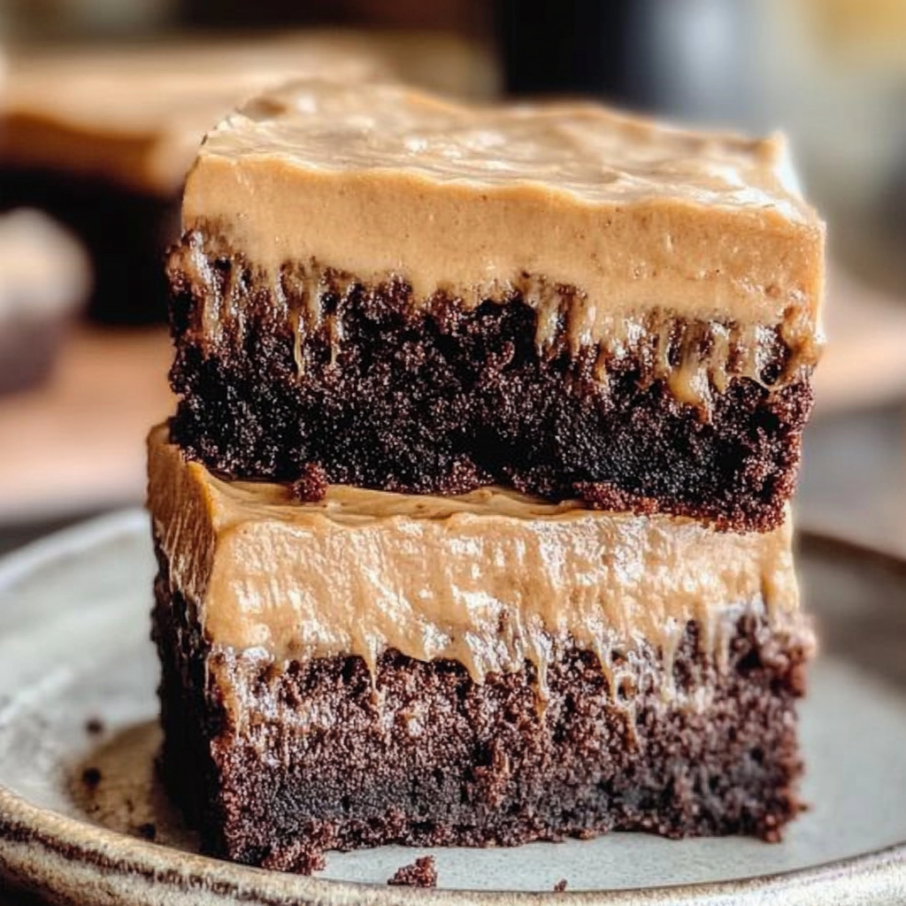 Recipe preparation for Frosted Coffee Brownies