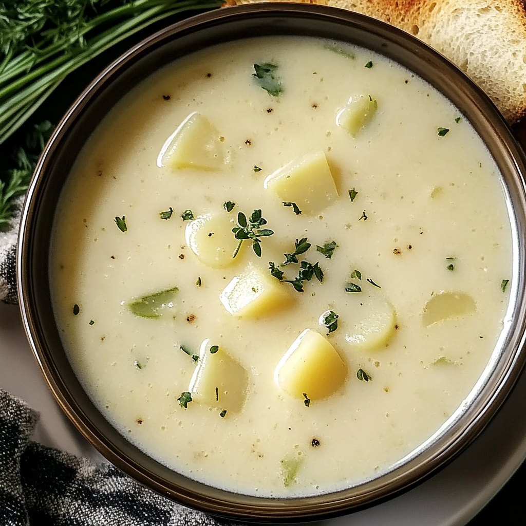 Recipe preparation for Winter Leek and Potato Soup