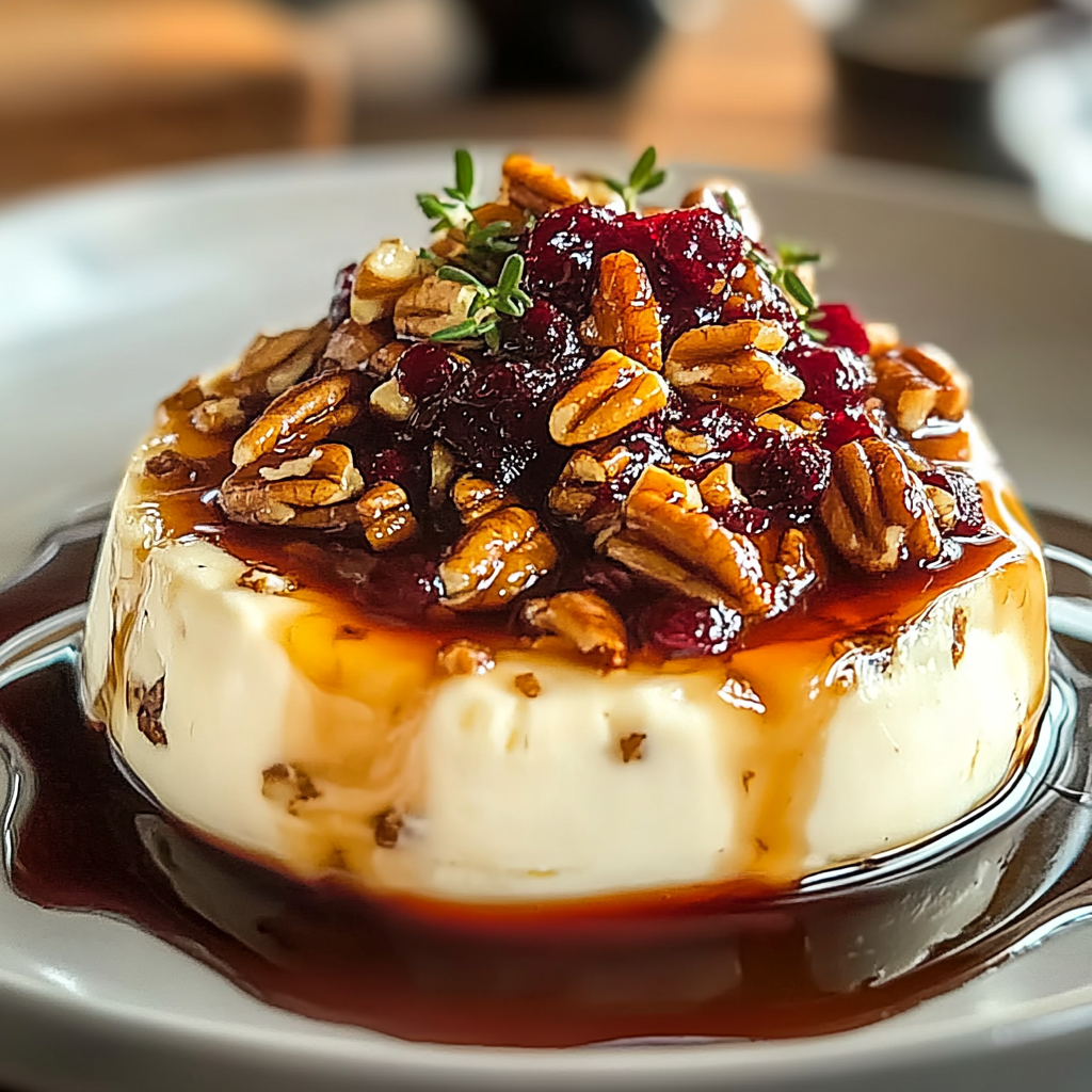 Recipe preparation for Cranberry Pecan Baked Brie