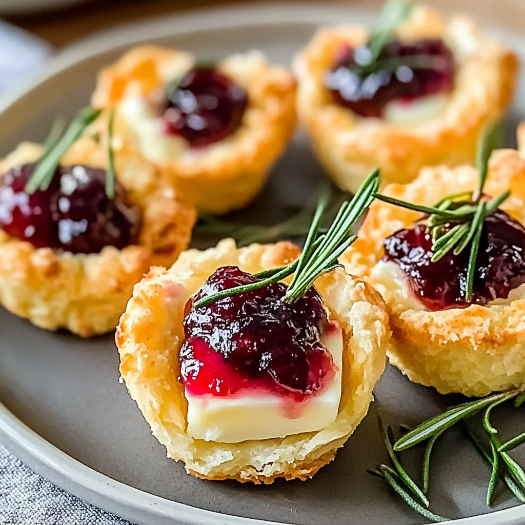 Recipe preparation for Brie Bites with Cranberry
