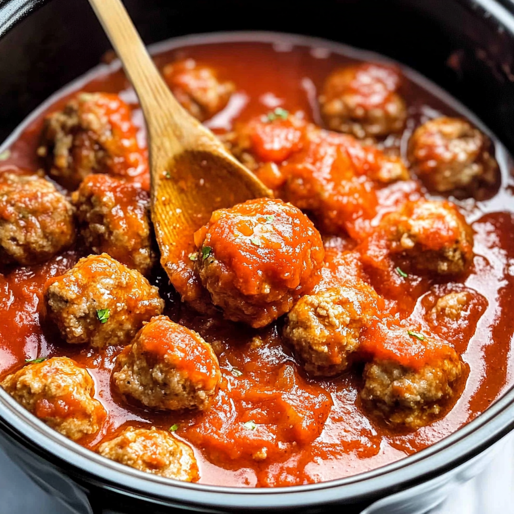 Recipe preparation for Slow Cooker Meatballs