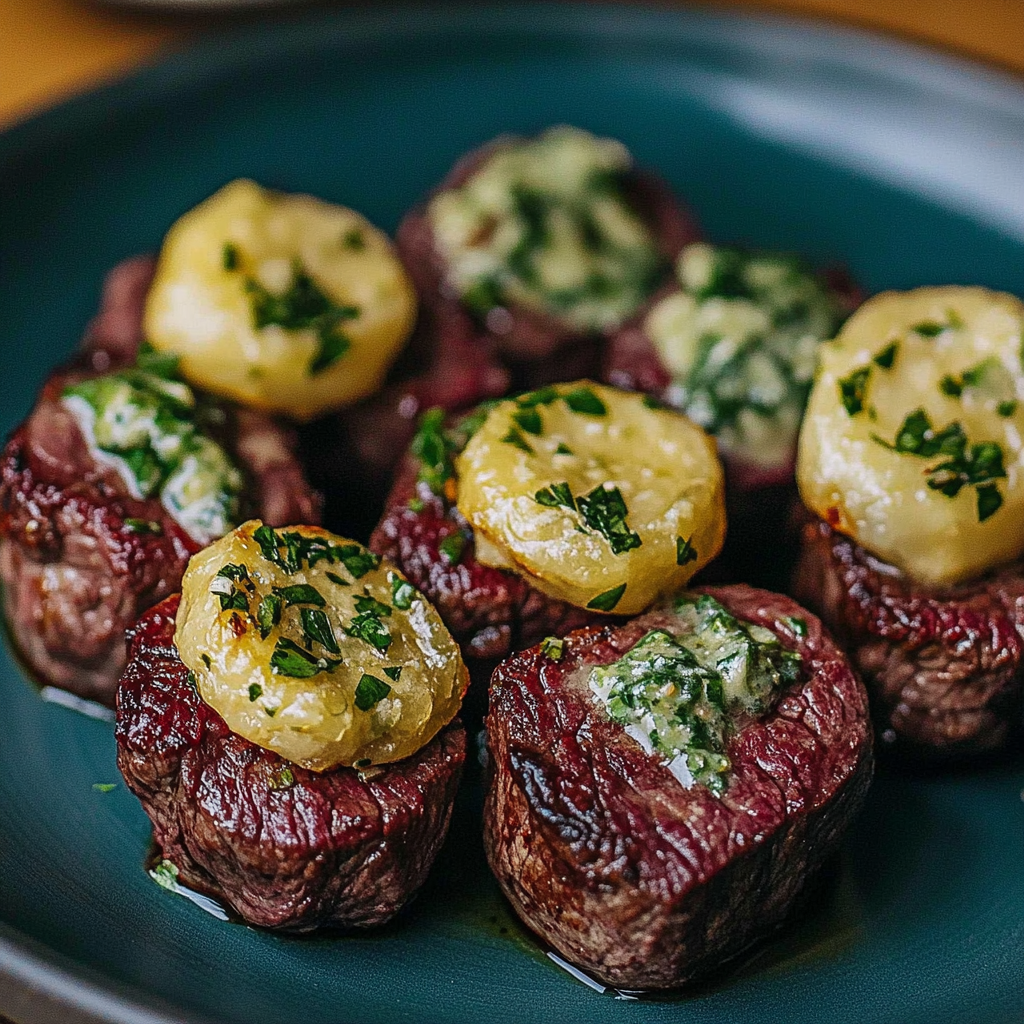 Recipe preparation for Garlic Butter Steak Bites