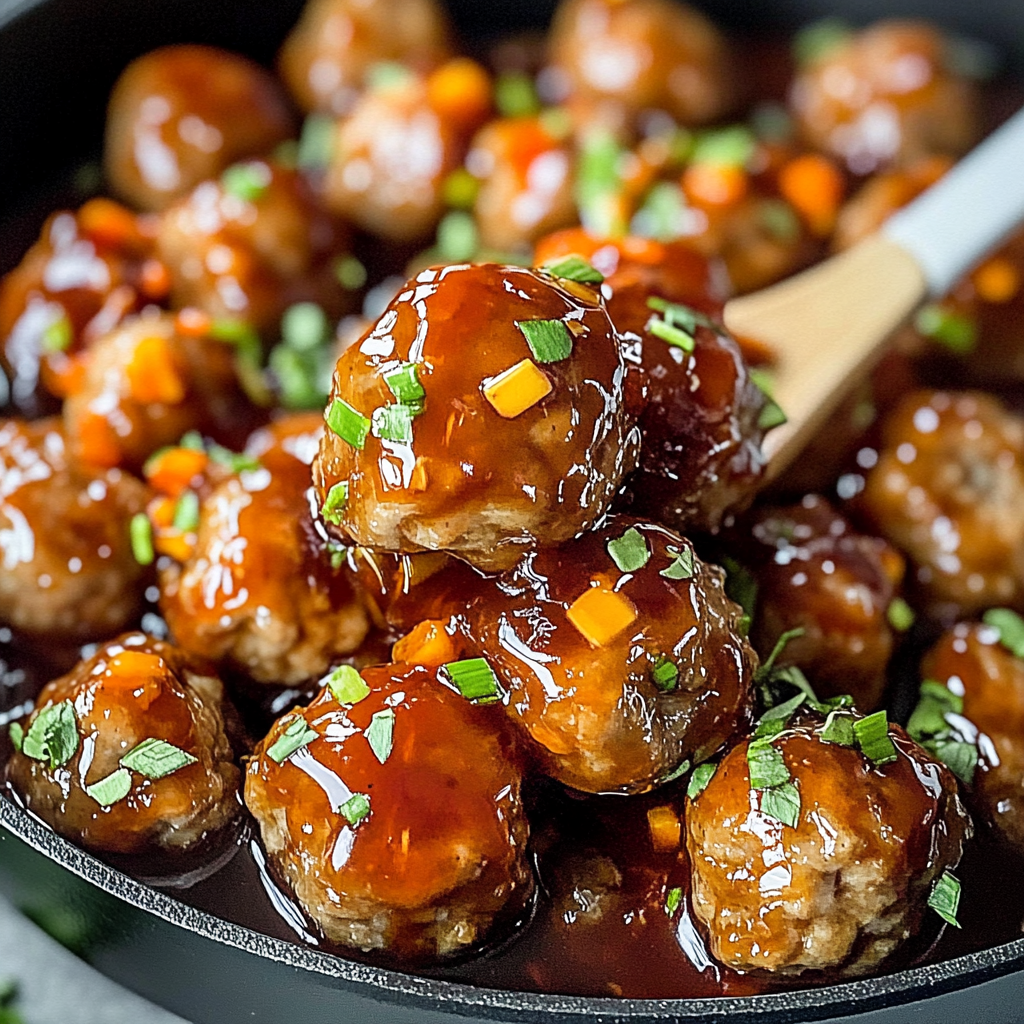 Recipe preparation for Sweet and Sour Meatballs