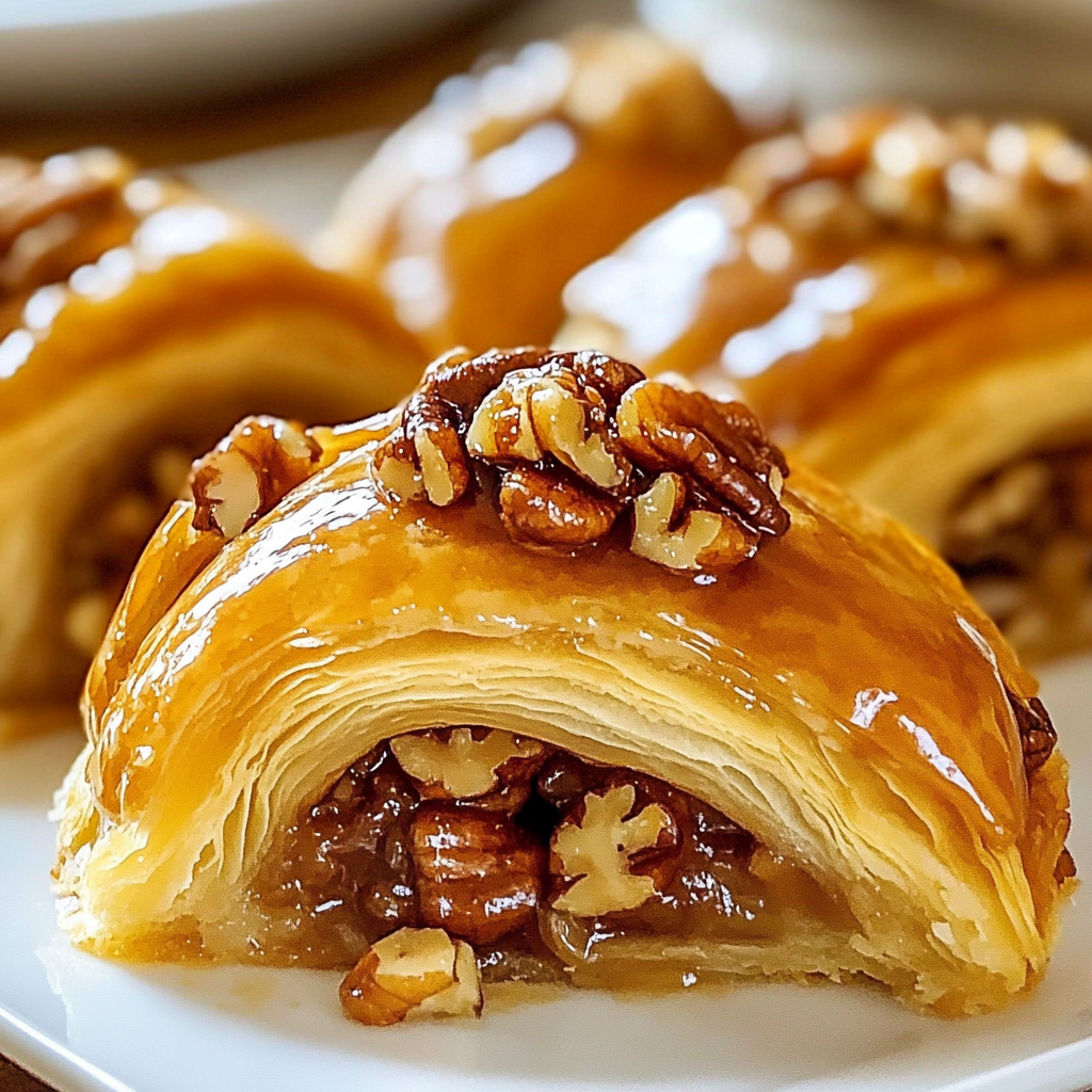 Recipe preparation for Pecan Pie Crescent Rolls